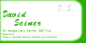 david seiner business card